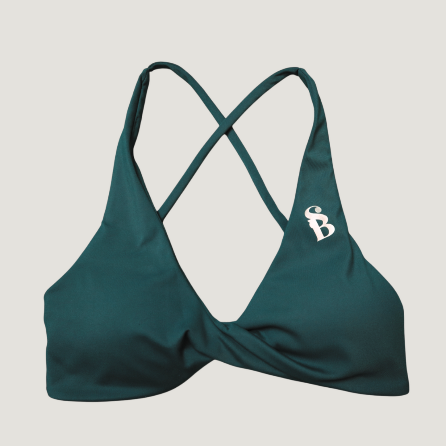 Taylor Twist Front Sports Bra in Jade Green