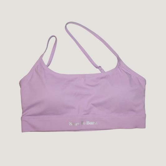 Asymmetrical Sports Bra in Soft Orchid