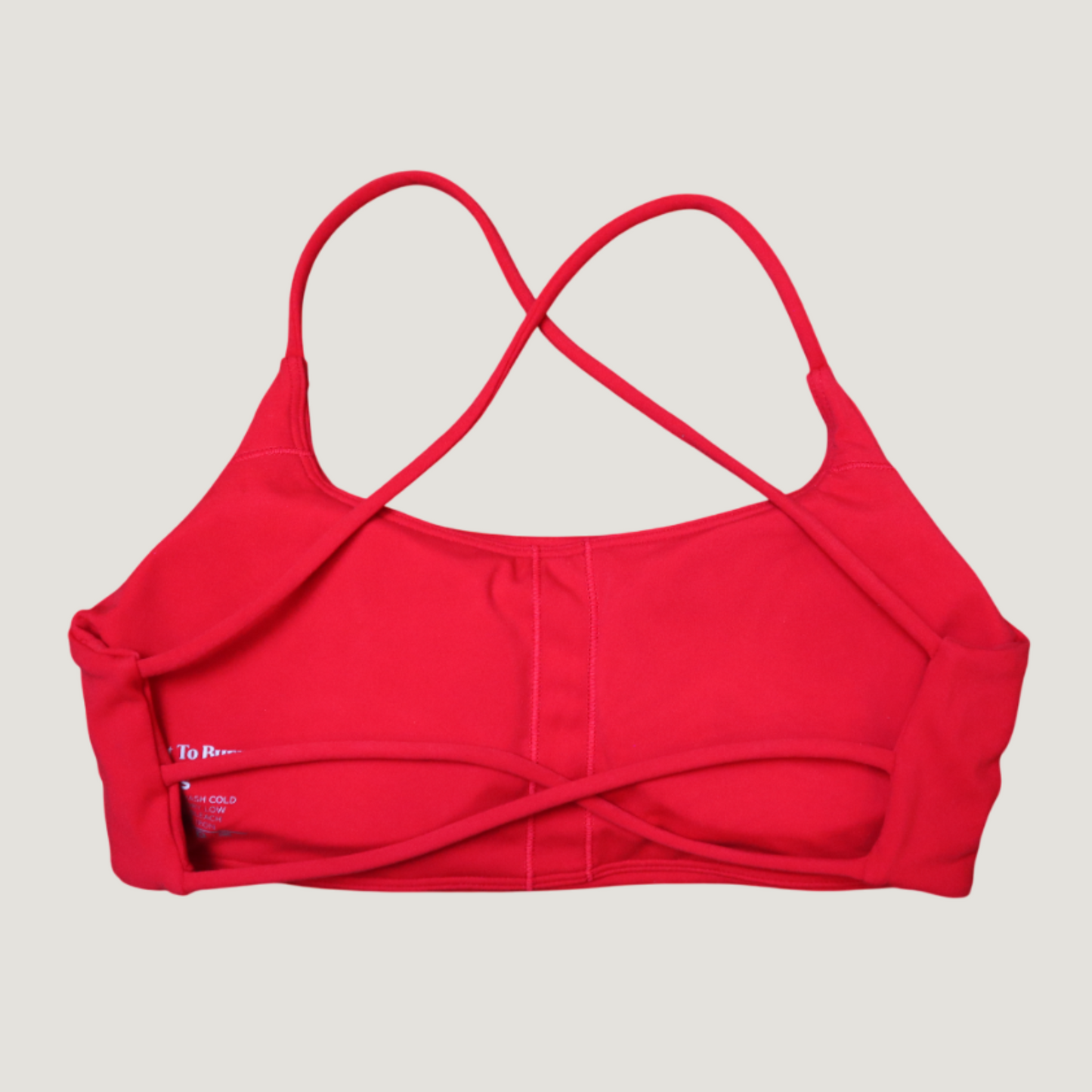 Burn Glow Open back Sport Bra in Red