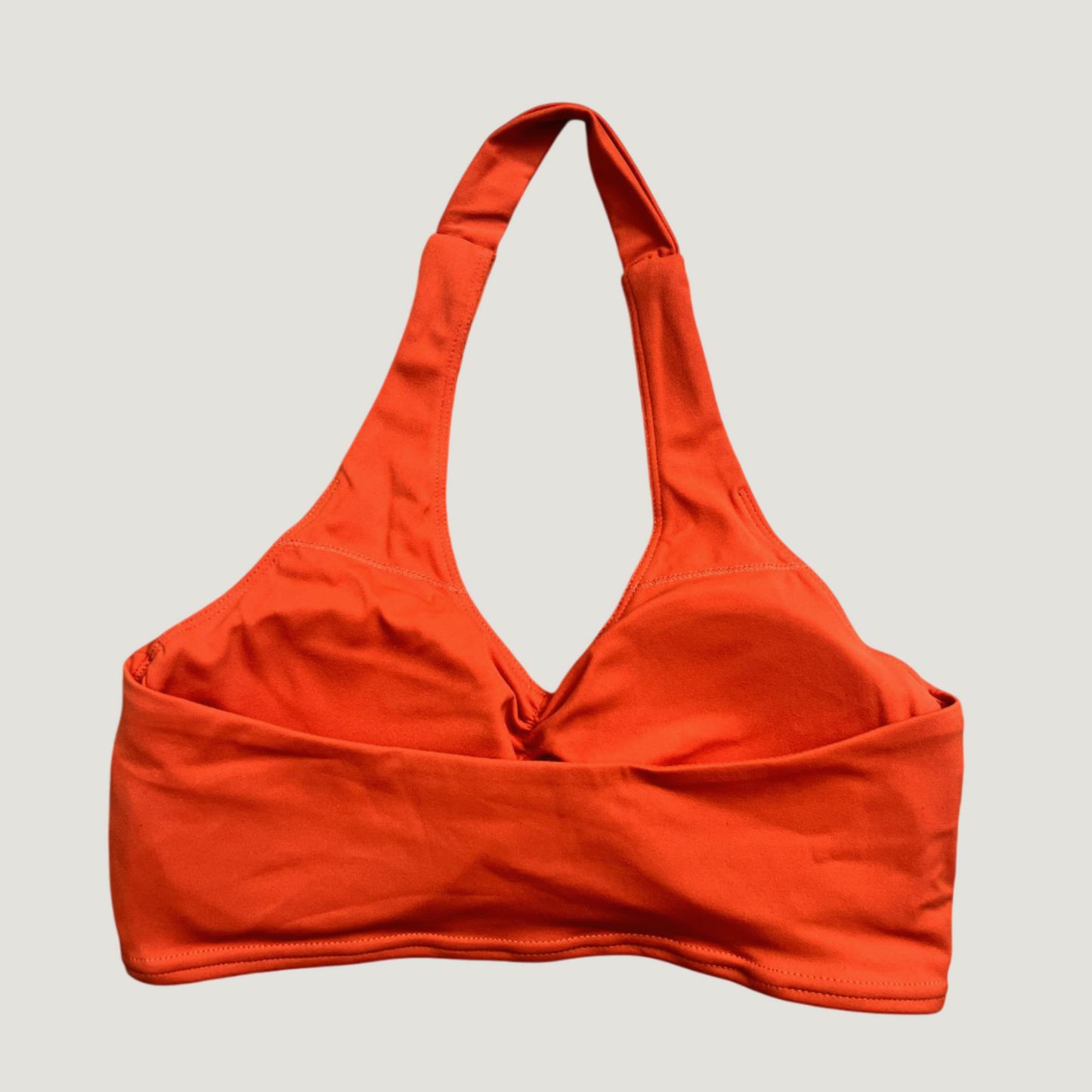 Amelia Halter Neck Sport Bra in Neon Orange