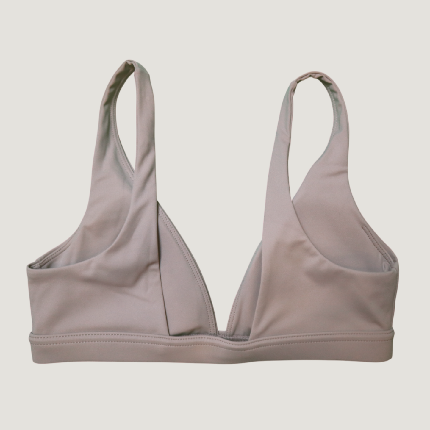 Doja Deep V-Neck Sports Bra in Grey