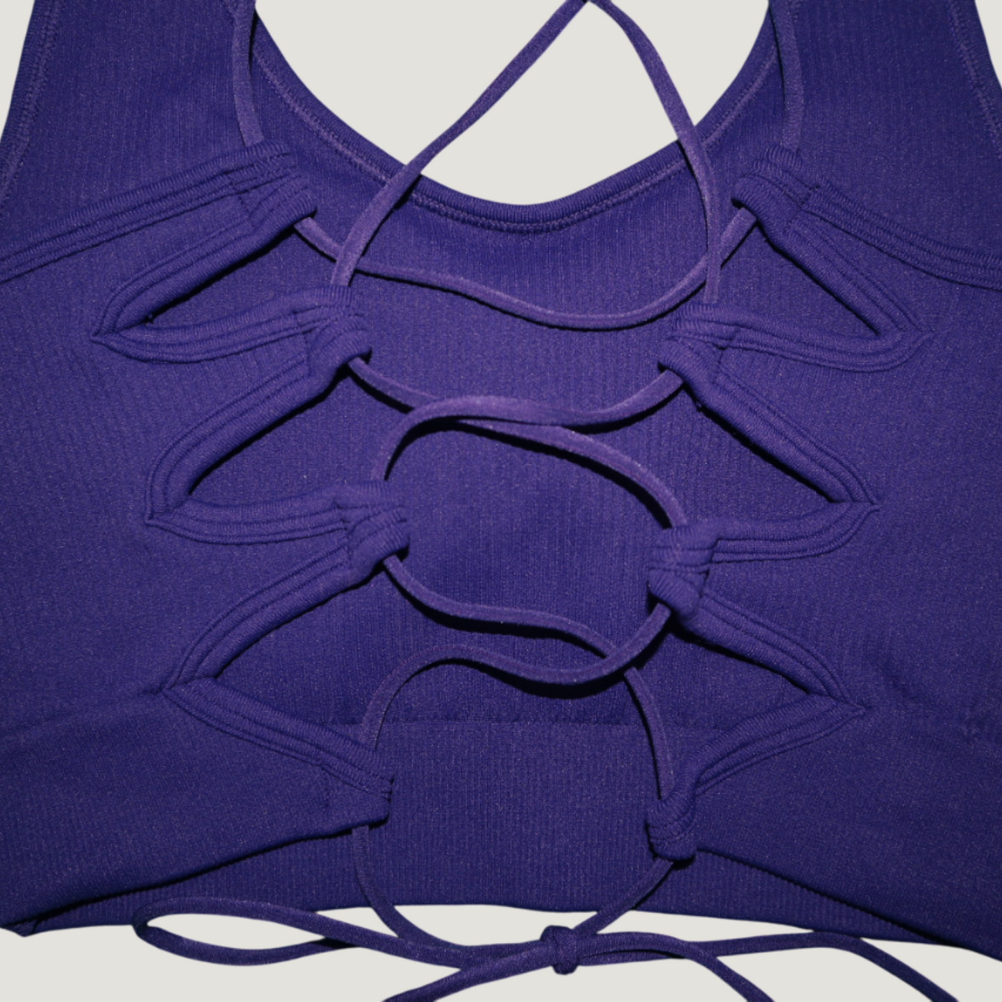 Juniper Caged-Back Sports Bra In Navy