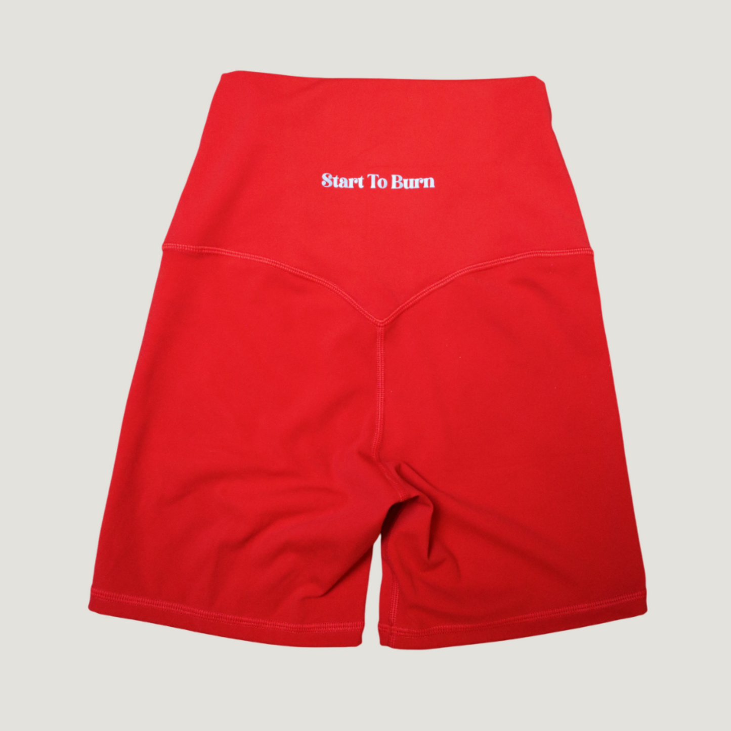 Burn Glow High Waist Define Biker Short in Red